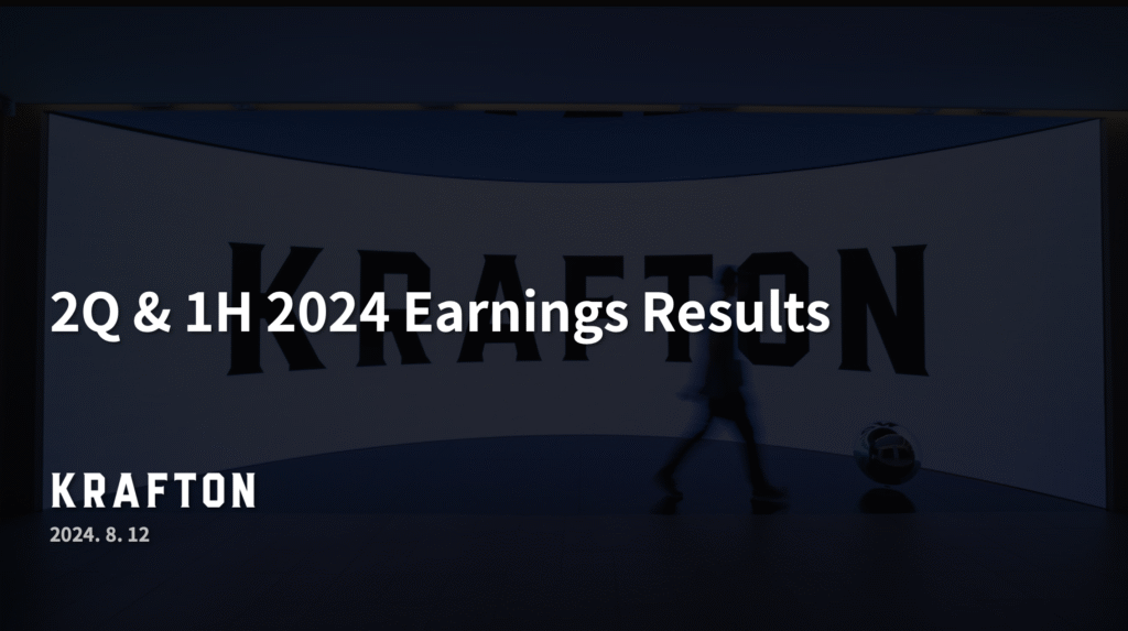 Krafton Q2 and H1 2024 financial earnings report